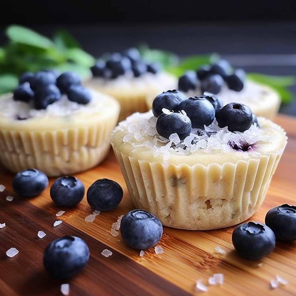 Vanille-Protein-Muffins mit Blaubeeren: Dein Fitness-Snack! 🏋️‍♀️🫐