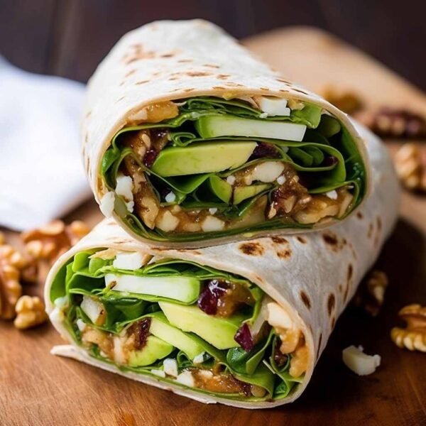 Protein-Wrap mit Brie, Honig, Walnüssen &amp; Rucola 🌯🍯🥑