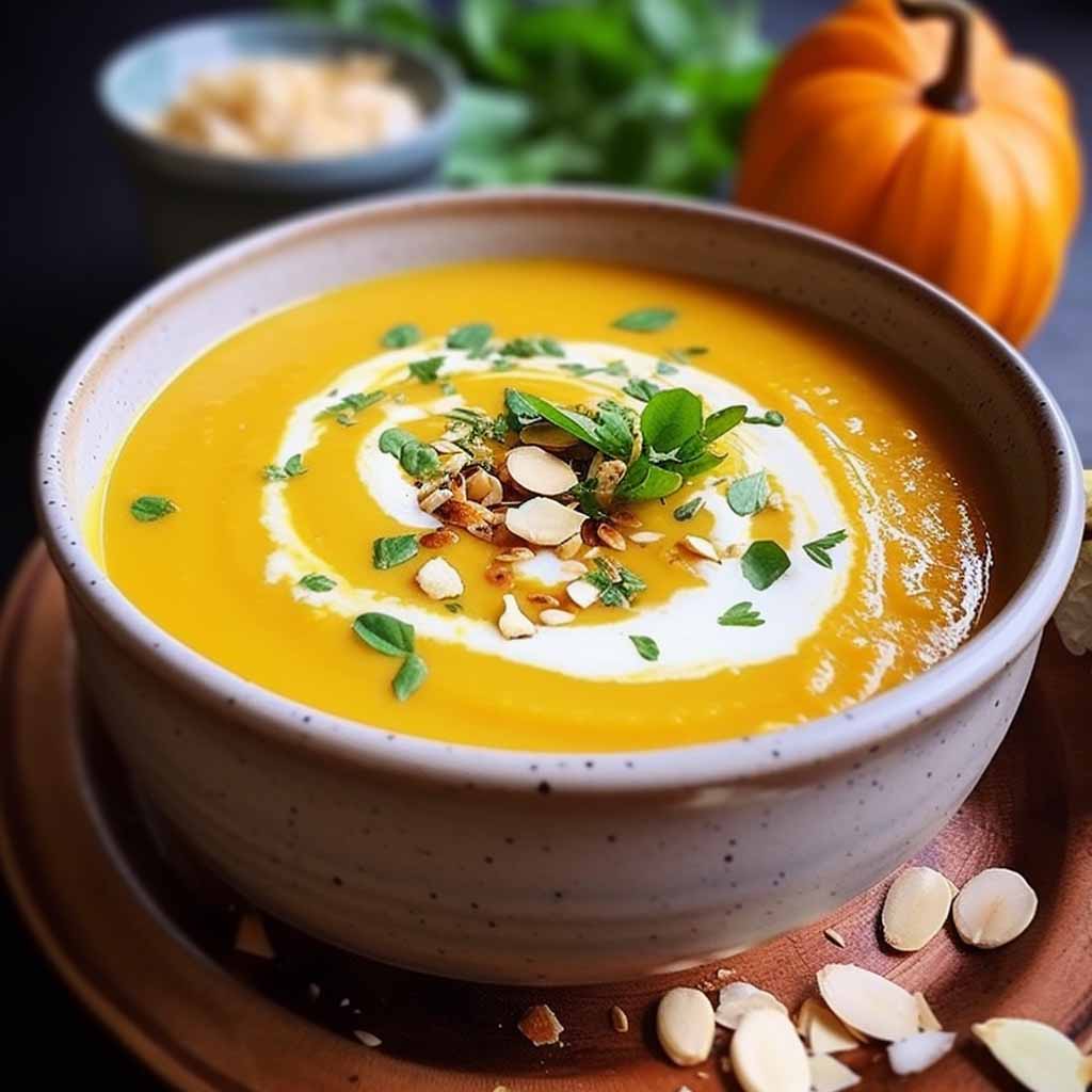 Kürbis-Suppe mit Kokosmilch 🎃🥥- Herbstglück im Teller